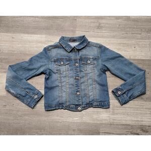 Pagani Blue Denim Light Washed Button Up Jean Jacket Pockets